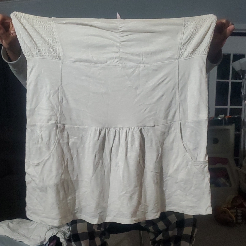 White Smocked Top
